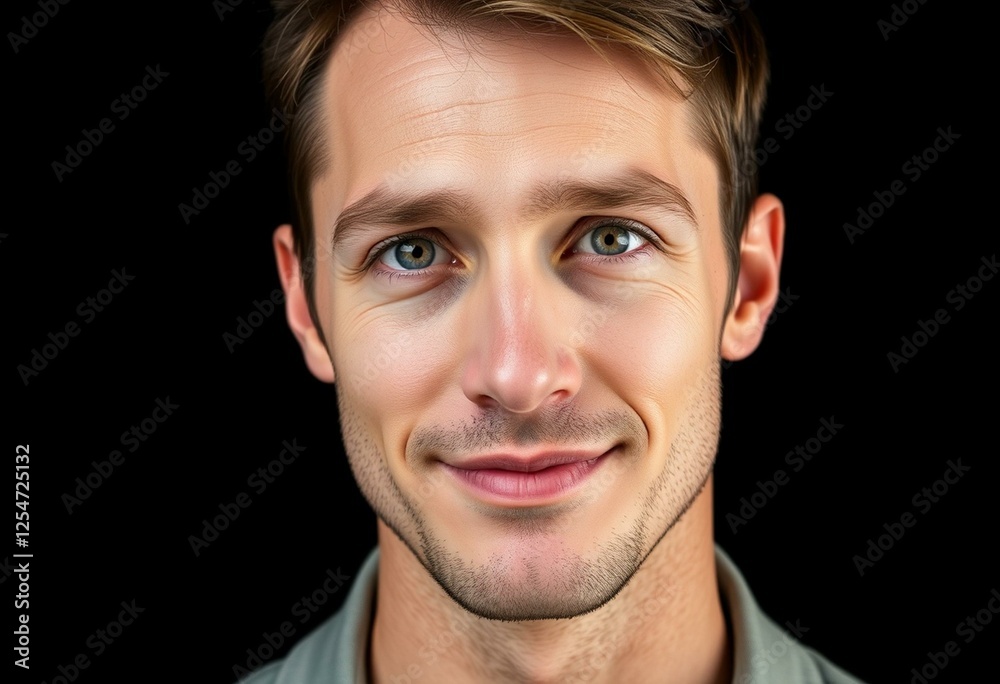 Male portrait on black background Male portrait on black background