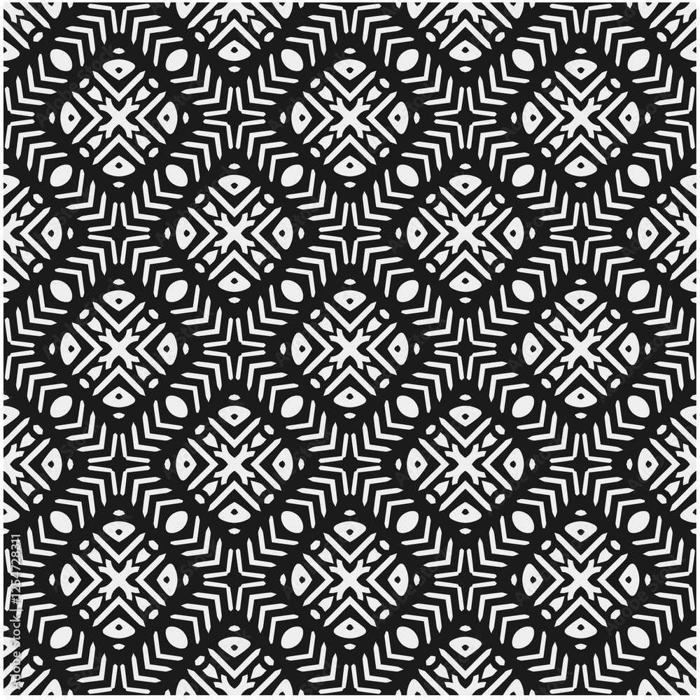 Seamless pattern with repeating abstract shapes.Black and white texture.Design element for prints, decoration, cover, textile,wallpaper, background, wrapping paper, clothing, fabric, package, cards. Seamless pattern with repeating abstract shapes.Black and white texture.Design element for prints, decoration, cover, textile,wallpaper, background, wrapping paper, clothing, fabric, package, cards.