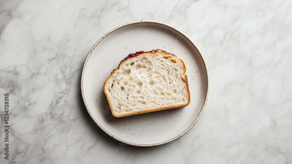 Bread on a white plain Bread on a white plain