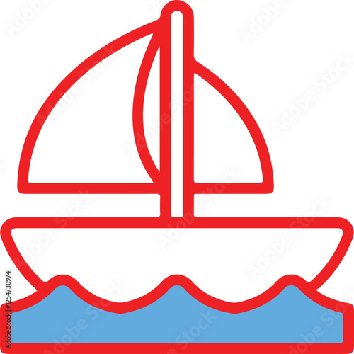 boat art with colorful design