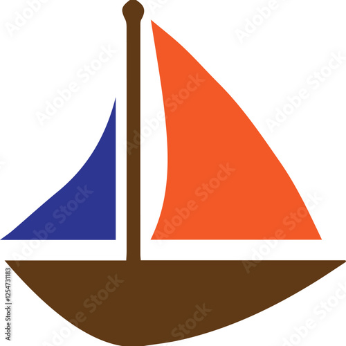 boat art with colorful design