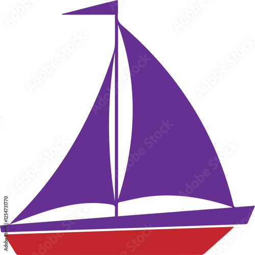 boat art with colorful design