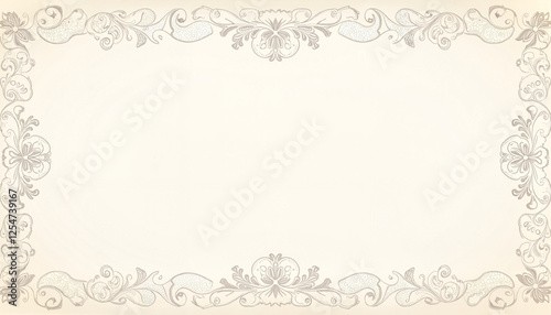 Delicate lace wedding invitation border, timeless elegance