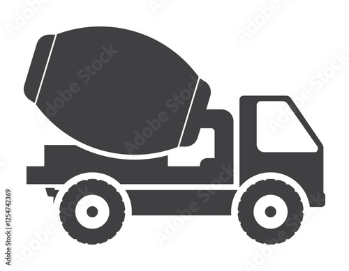 concrete truck mixer icon