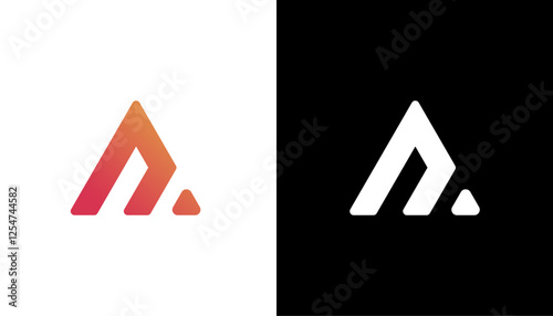 Monogram initial letter mark A logo icon design illustration template