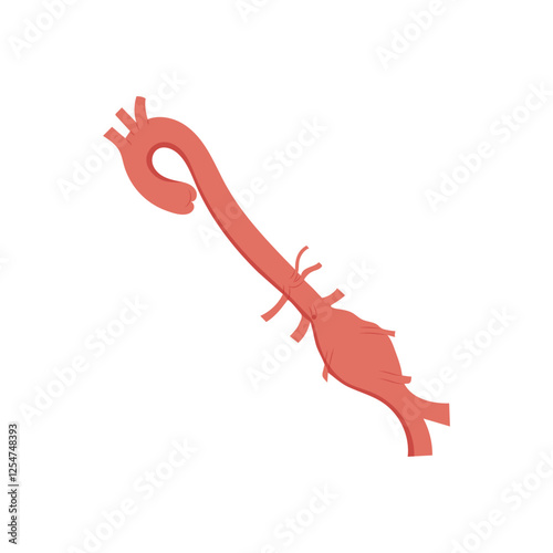 Aortic Disease, Cardiovascular Disease Illustration Icon