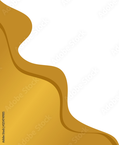 Gold Wave Curve Corner