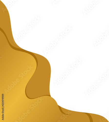 Gold Wave Curve Corner