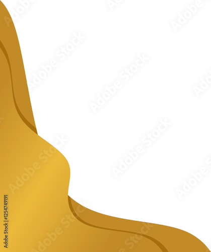 Gold Wave Curve Corner