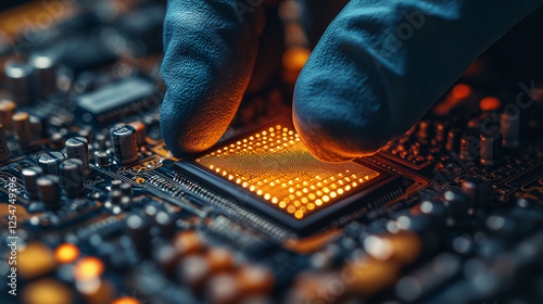 Installing CPU Microchip on Motherboard