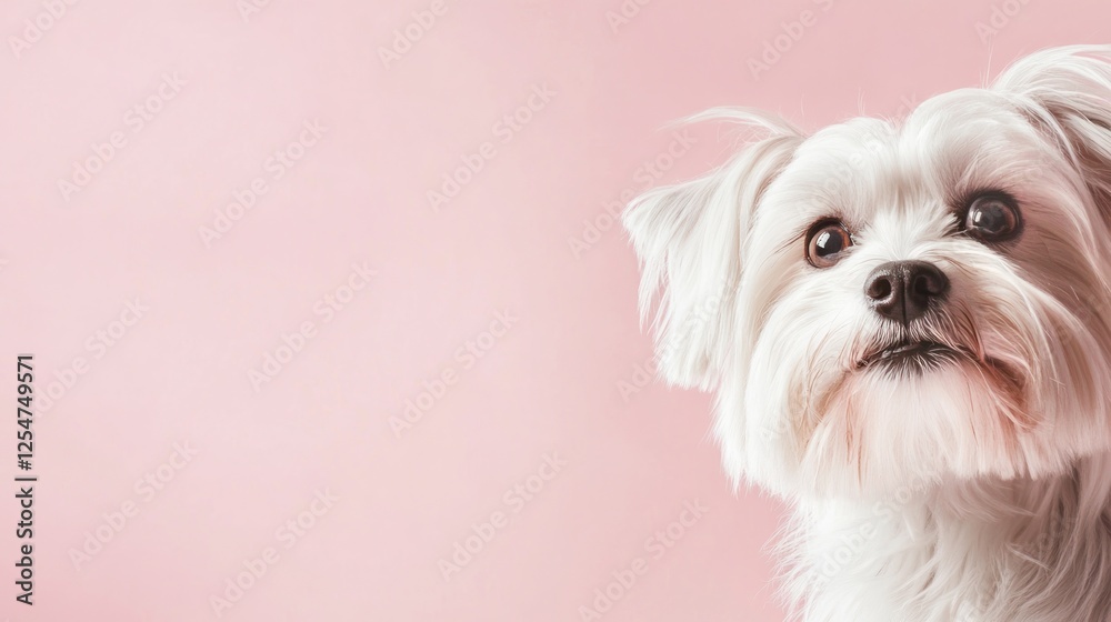 A cute dog peeking out with a fashionable vibe, set against a soft pastel background. A cute dog peeking out with a fashionable vibe, set against a soft pastel background.
