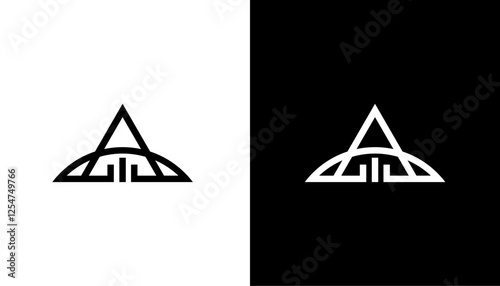 Monogram initial letter mark A logo icon design illustration template