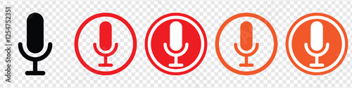 microphone mic icon, Microphone vector icon set. Microphones audio podcast vector icons.  voice icon symbol buttons