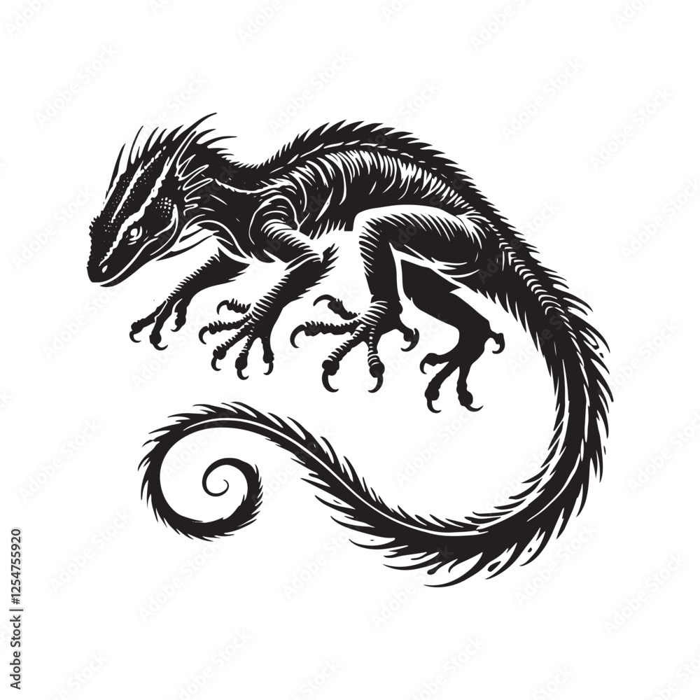 Basilisk Silhouette - Minimalist Basilisk Vector - Basilisk Illustration. Basilisk Silhouette - Minimalist Basilisk Vector - Basilisk Illustration.