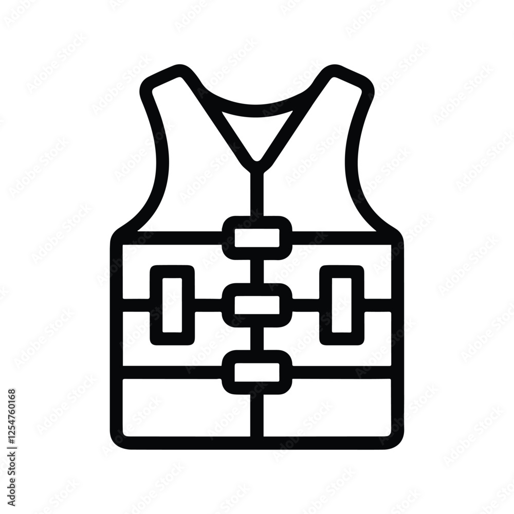 Safety Jacket Icon. Illustration of a life vest. Water Transportation Security Guard Equipment. Reflective vest icon. Road Vest. Safety Jacket Icon. Illustration of a life vest. Water Transportation Security Guard Equipment. Reflective vest icon. Road Vest.