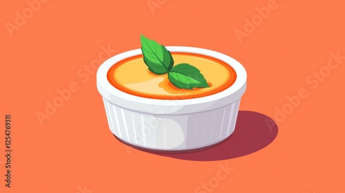 A classic crÃ¨me brÃ»lÃ©e with a caramelized sugar crust, served in a white ramekin with a sprig of mint. --chaos 20 --ar 16:9 --quality 2 --v 6.1 Job ID: 5c78fd78-41f0-4d44-a3e3-702468887c05 photo