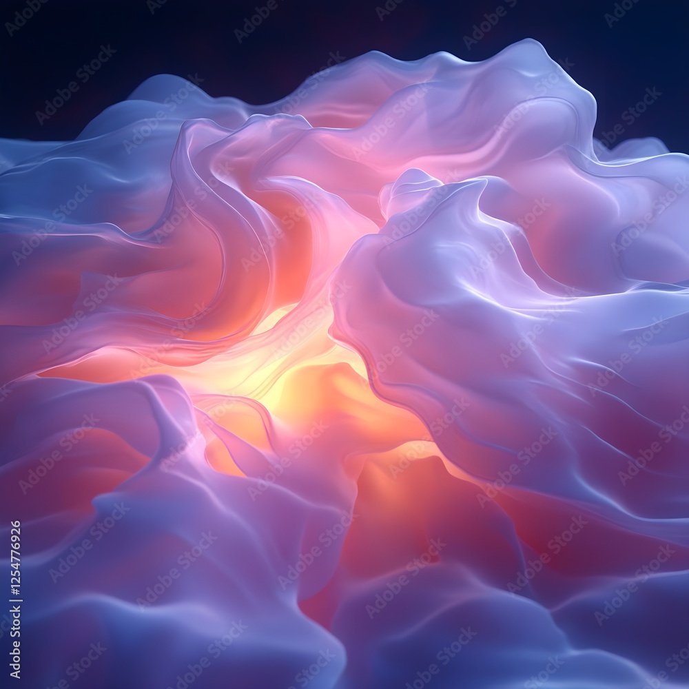 Fototapeta premium A gradient mesh of glowing pastel tones forming an airy, dreamlike effect. 
