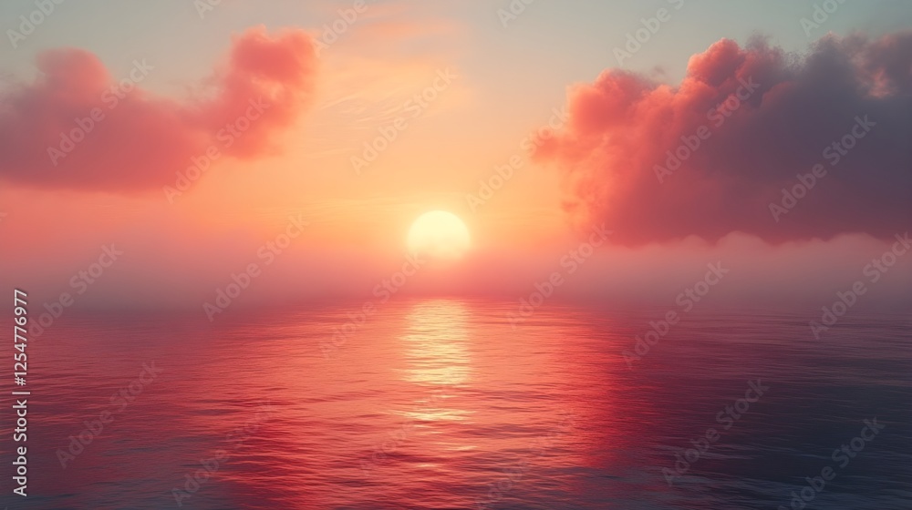 Fototapeta premium A gradient mesh resembling soft sunlight dispersing over a misty horizon.