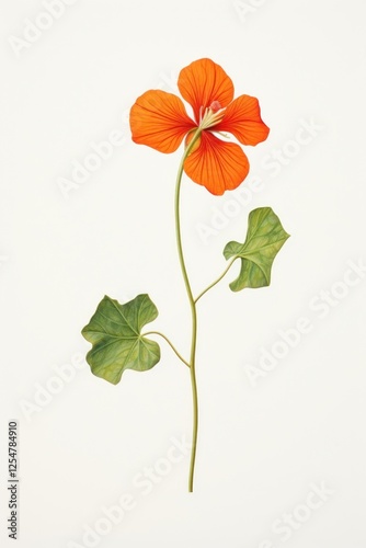 Nasturtium geranium blossom flower. photo