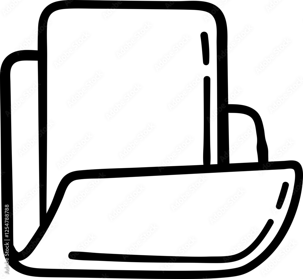 Doodle File Folder Illustration