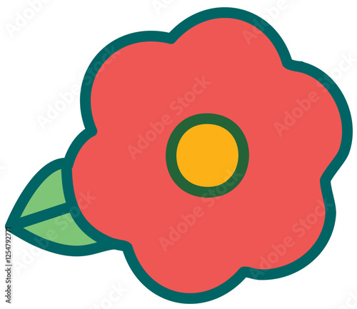 삽화, 벡터, 미술, 꽃, 동백꽃, 꽃 클립아트, 장식, 심플 꽃 아이콘, 꽃 아이콘