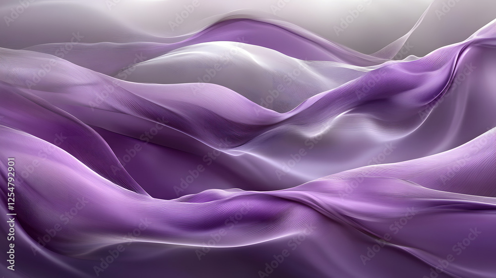 Obraz premium Purple and white abstract background with glowing elements and floral patterns