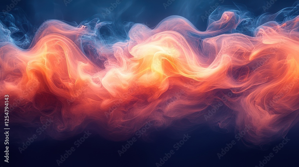 Obraz premium Abstract Smoke Art with Vibrant Colors