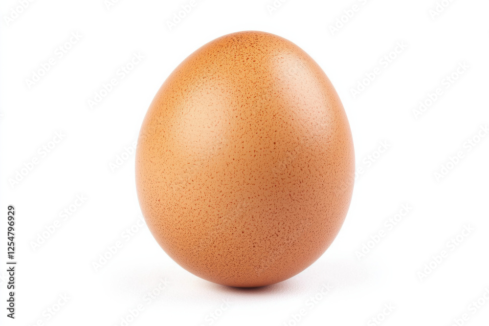 smooth brown egg isolated on white background, showcasing its natural sheen smooth brown egg isolated on white background, showcasing its natural sheen