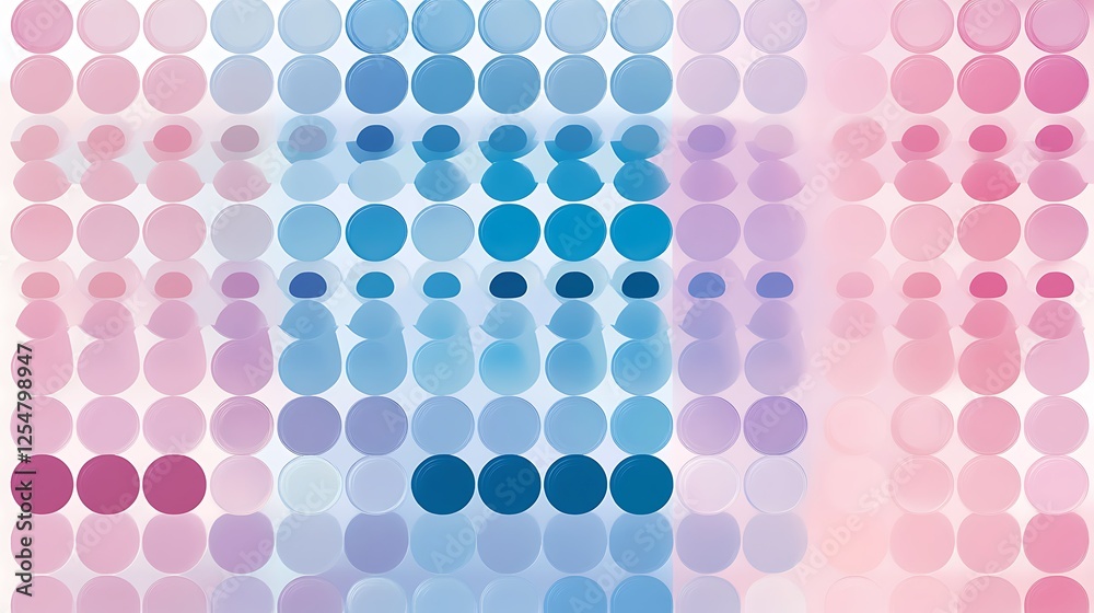 Abstract pastel circles pattern design artwork