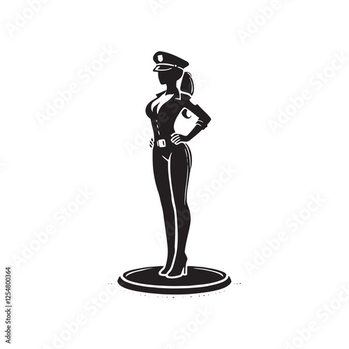 Cop Silhouette - Police Vector - Minimalist Cop Illustration - Cop Design.