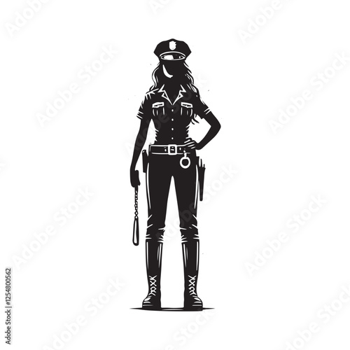  Cop Silhouette - Police Vector - Minimalist Cop Illustration - Cop Design.