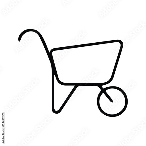 Construction cart icon. Wheelbarrow icon. Building Construction Tools.