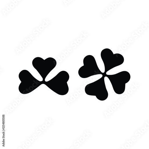 Clover icon. good luck symbol. Four leaf clover.