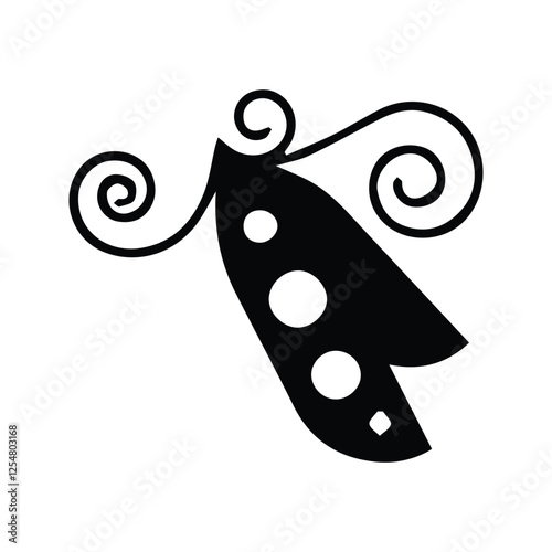 Bitter Bean Icon. Vector Illustration of Vegetables.