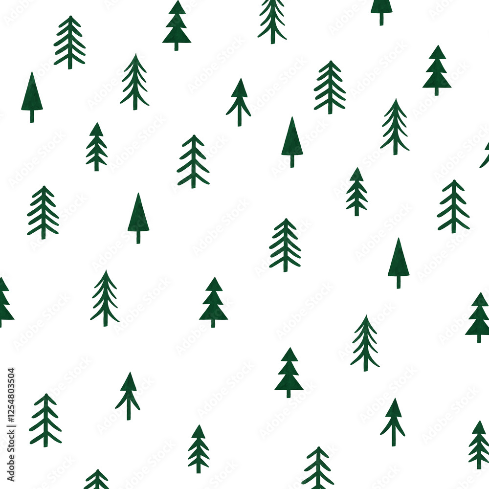Obraz premium christmas trees set