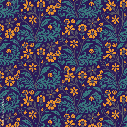 beautiful seamless floral texture for print on demand digital artwork bedding and textiles