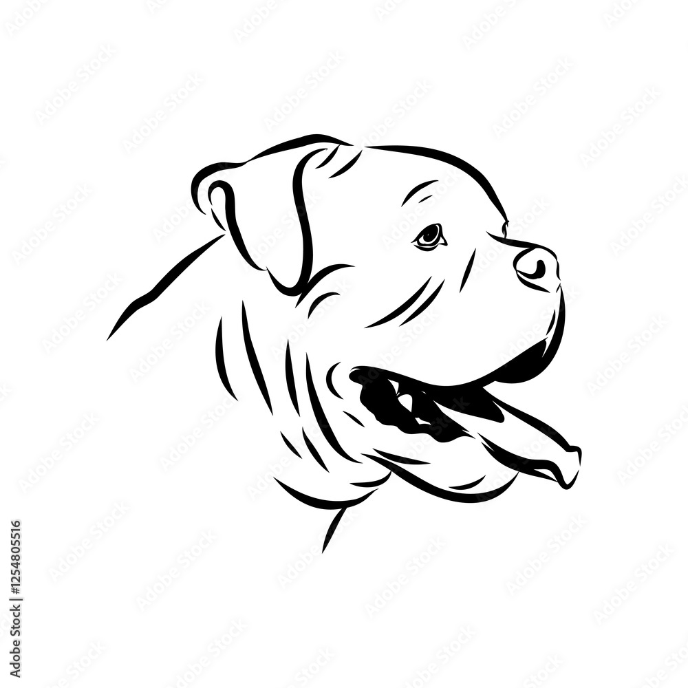 Fototapeta premium Alapaha Blue Blood Bulldog silhouette design