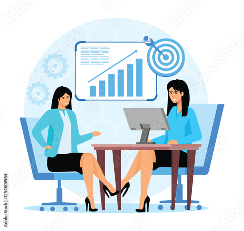 Briefing with a client, customer briefing, discuss brand promotion.