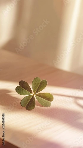 close-up of a clover leave with bright copy space