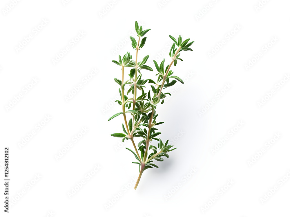 thyme twig isolated on white thyme twig isolated on white