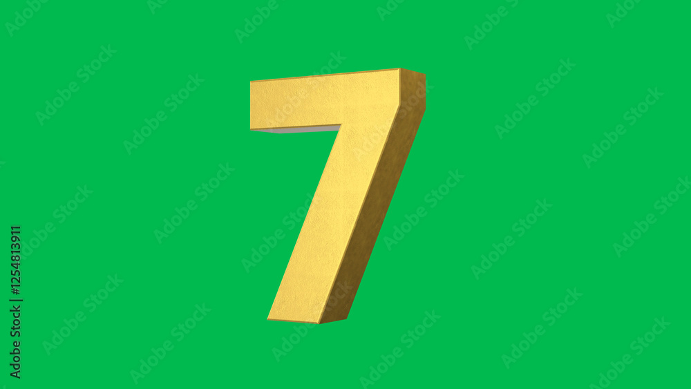 Numeric number 7 4k Illustration. Script text labels. Numeric number 7 4k Illustration. Script text labels.