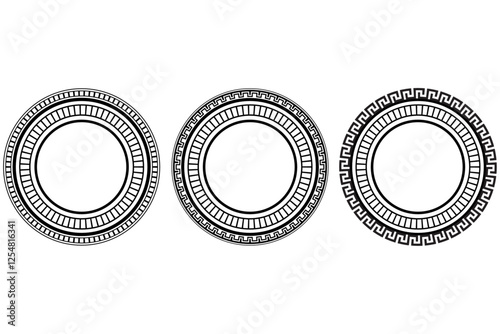 A Greek key pattern adds elegance.