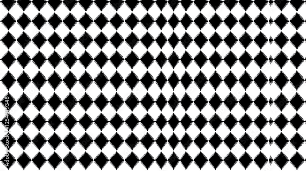 Black and white harlequin diamond pattern design creating a bold and modern decorative background. Black and white harlequin diamond pattern design creating a bold and modern decorative background.