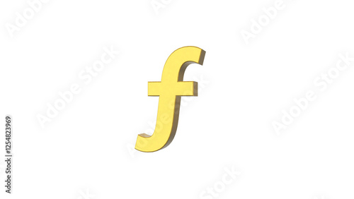Golden Aruban florin or Antillean guilder Currency symbol. Presentations on Business, Financial, and Marketing Concepts. Aruban florin is the Currency of Aruba. 3D rendering