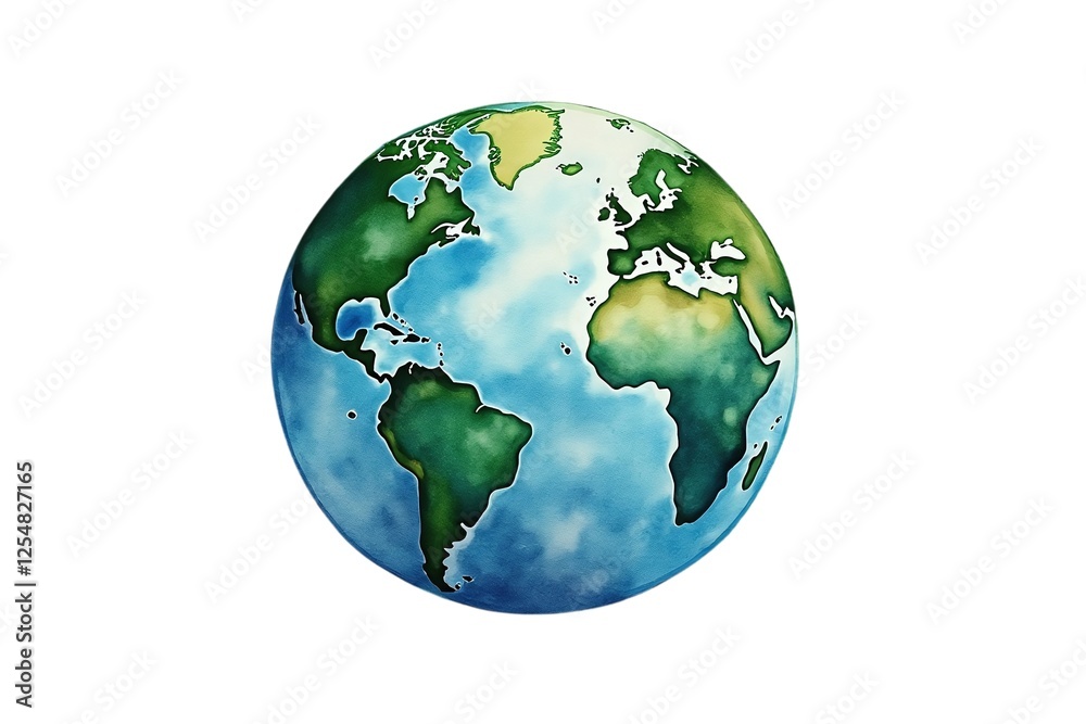 Fototapeta premium earth globe on white background