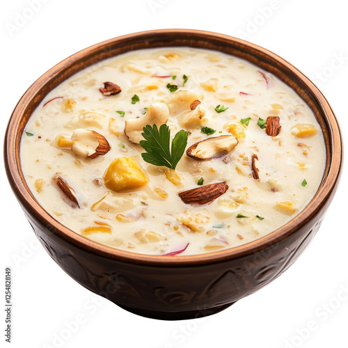 kheer indian food isolated on white or transparent background