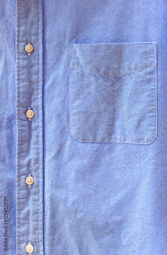 Texture blue shirt and shirt pocket photo