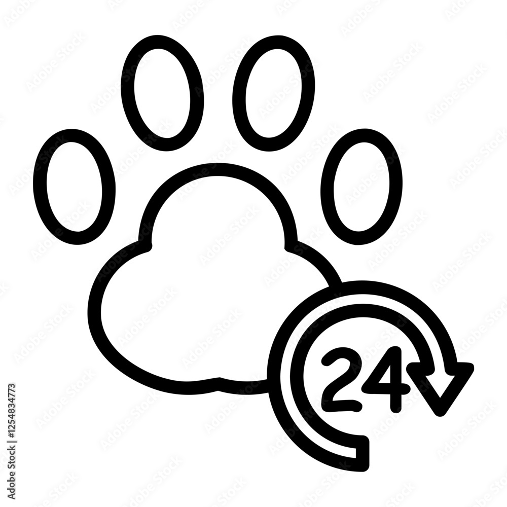 paw Line Icon paw Line Icon