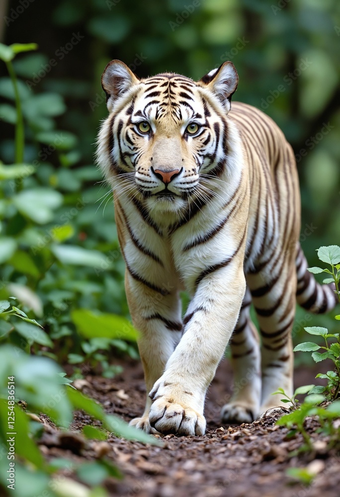 Obraz premium Tiger Staring at the camera in forest, World Wildlife Day