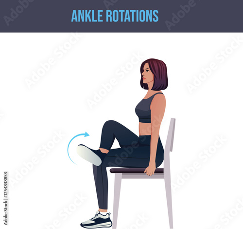 chair exercise,Ankle Rotations